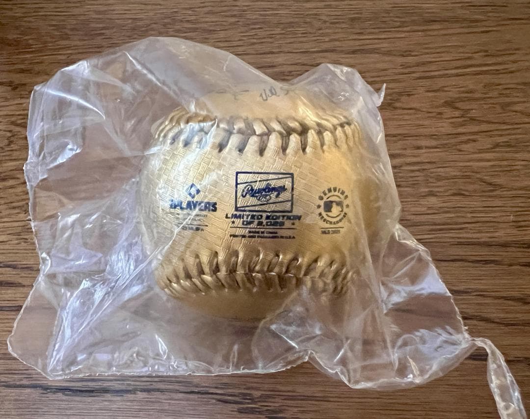 2025 ドジャース ワールドシリーズ 優勝 サイン ボール ゴールド 大谷翔平