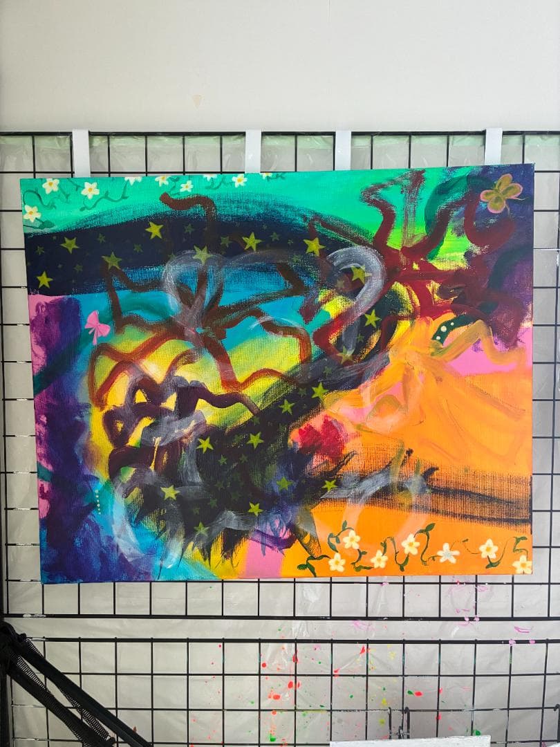 RENA F15サイズ 原画 絵 アート 抽象画 アクリル画 キャンバス