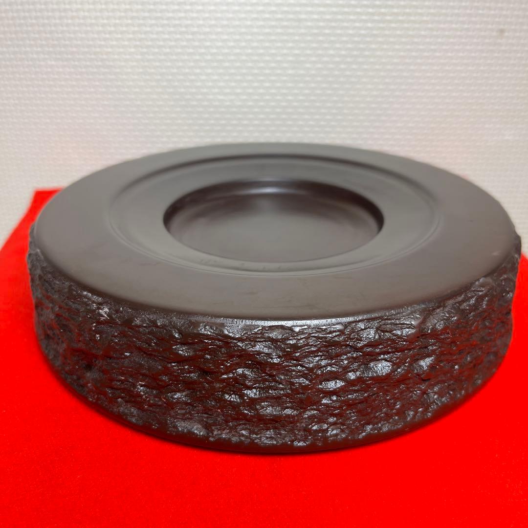 ⭕️赤間硯大型日月硯　2.3kg超　美品　共桐箱付　昭竜山　下井百合昭