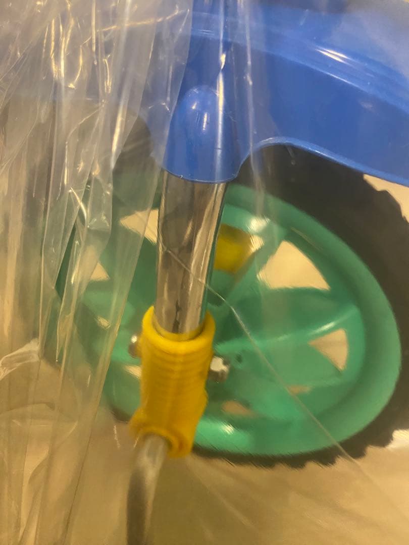 三輪車 ブルー　昭和レトロ　キッズサイクル　豆ダッシュ　トレーニング自転車