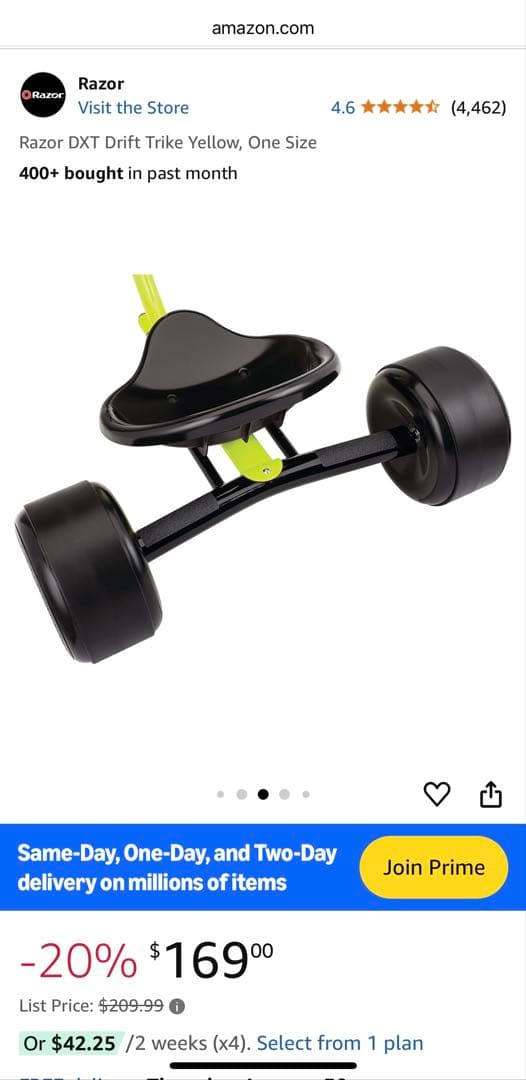 ち*こ様 ドリフトトライク Razor DXT Drift Trike イエロー