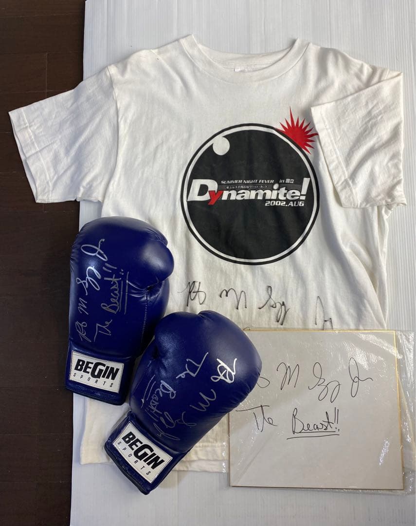 K‐1 ボブサップ 直筆サイン入りTシャツ/サイン入りグローブ/サイン入り色紙