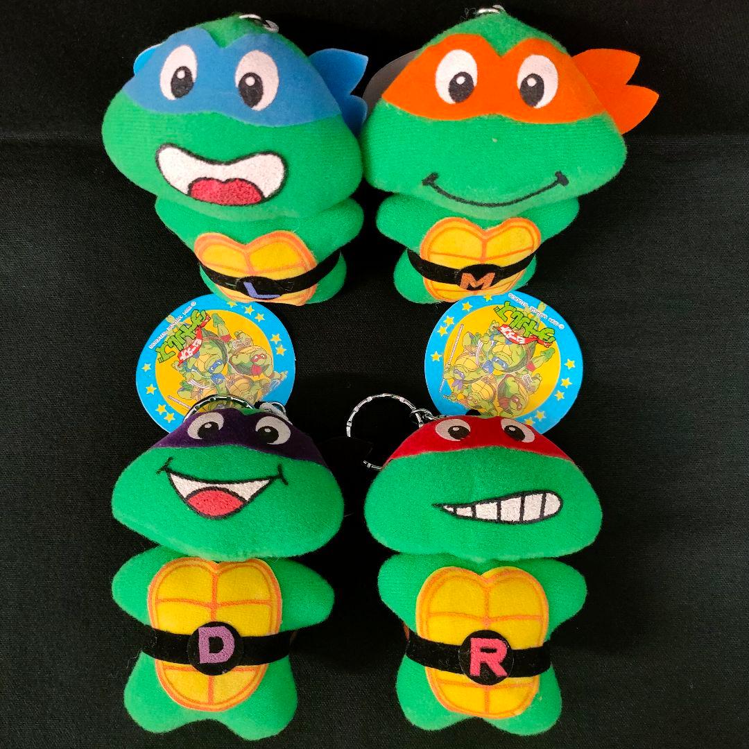 新品　タカラ　ミュータント・タートルズ　マスコット　4点セット　94年製　レトロ