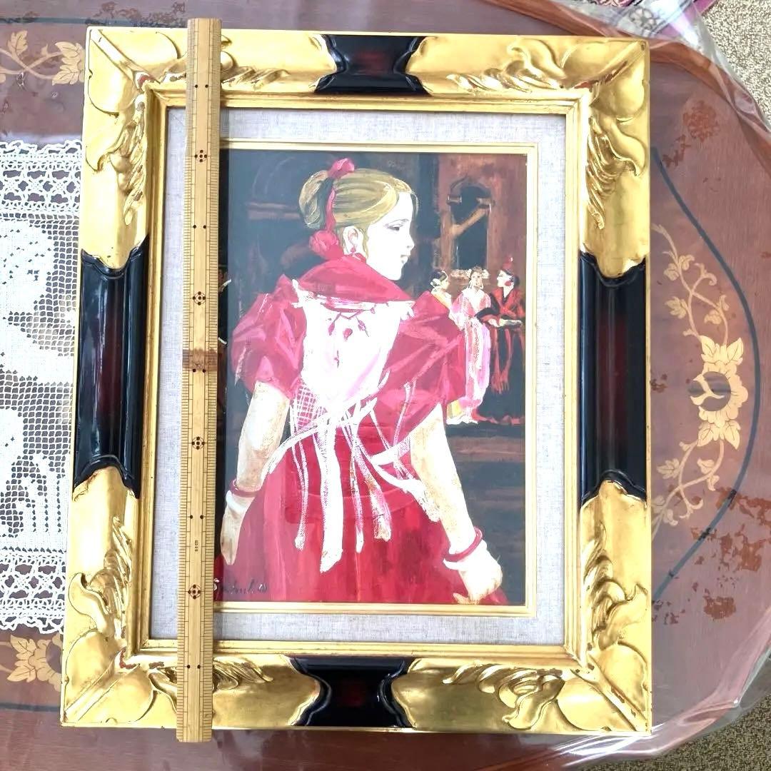 二科会会員・齋藤三郎　人気の赤いドレスの少女