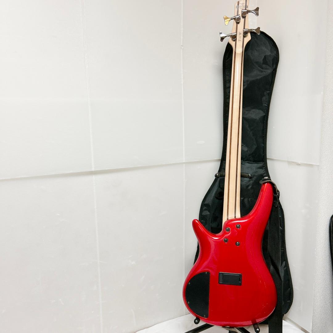 美品 Ibanez アイバニーズ SR300E アクティブベース レッド