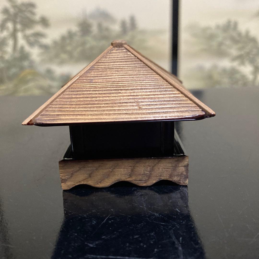 茶道具　浮御堂古材　御堂香合　大亀老師在判箱書　稲尾誠中斎(作)