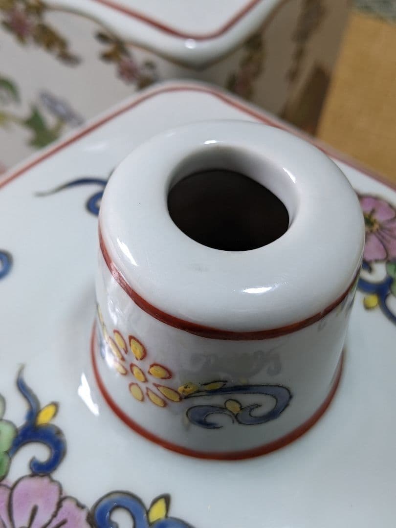 ♦中国陶磁 華栄堂製 粉彩花鳥紋様壺 瓶 花瓶 置物飾り ディスプレイ骨董品