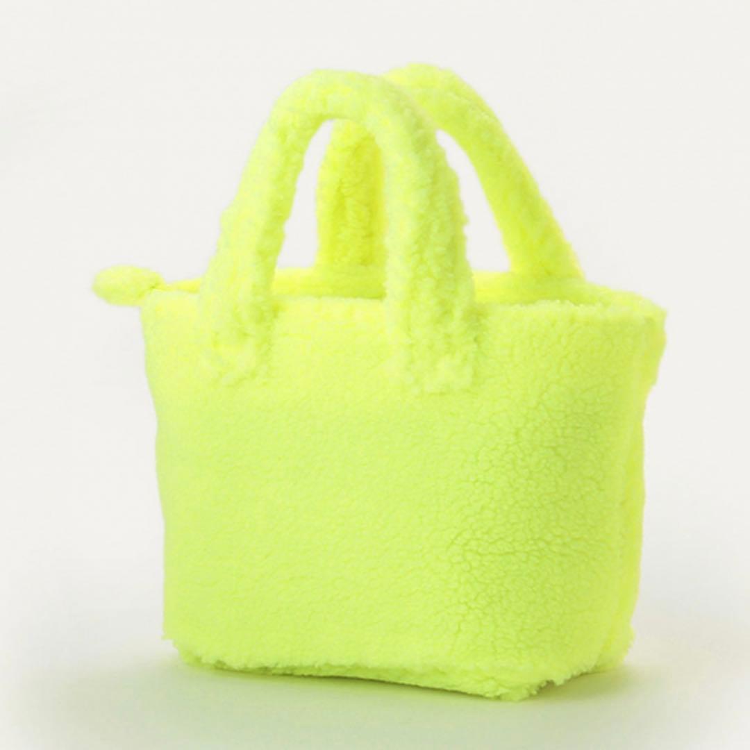 ジャックバニー　ドラえもん　トートバッグ　カートバッグ　ボア　蛍光　イエロー