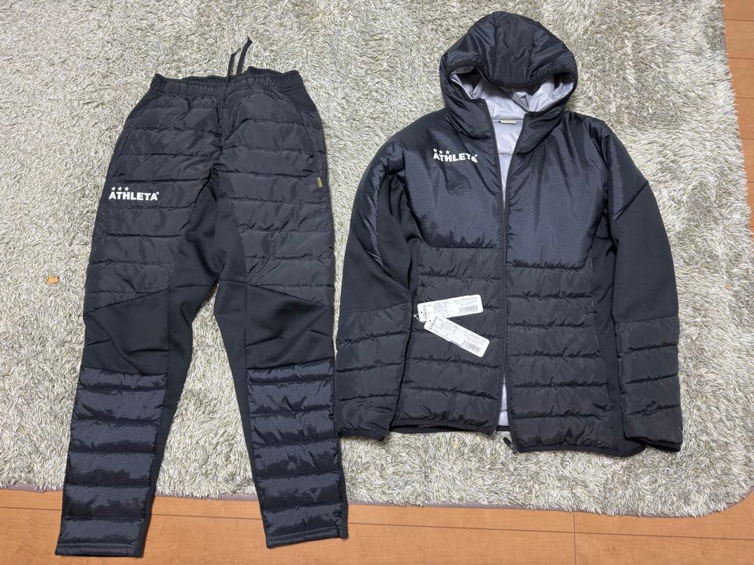 ATHLETA フード付きジャージ Mサイズ ブラック/ネイビー