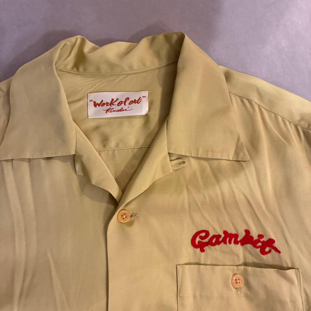 work of art kendai ボーリングシャツ イエロー