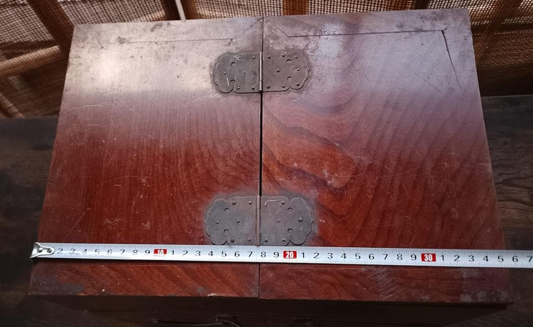 古道具 木製 鏡台用 化粧箱 引き出し付き 小箪笥 昭和レトロ