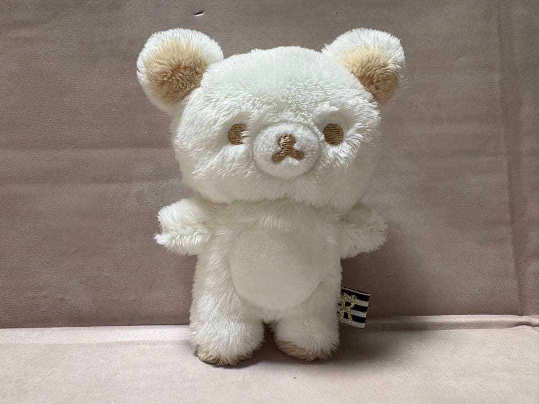 モノクロリラックマ　ぬいぐるみキーホルダー