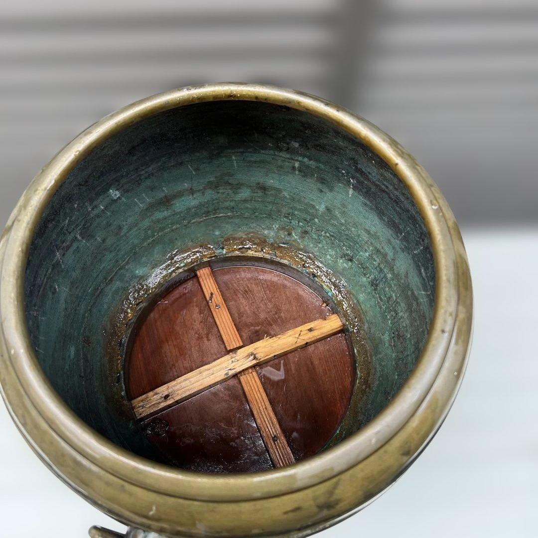 アンティーク雑貨　骨董　大正昭和初期　銅火鉢　高さ約240mm