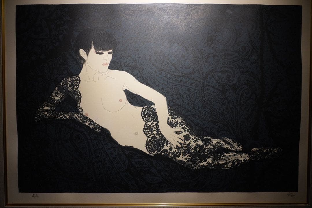 加山又造『レースをまとった人魚』真作希少エディション