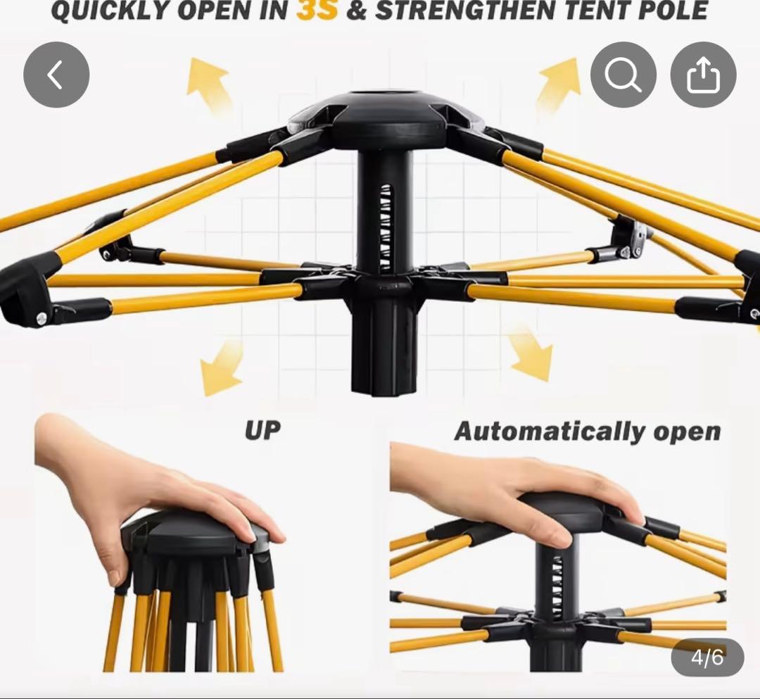 自動ポップアップ式　アウトドアキャンプテント