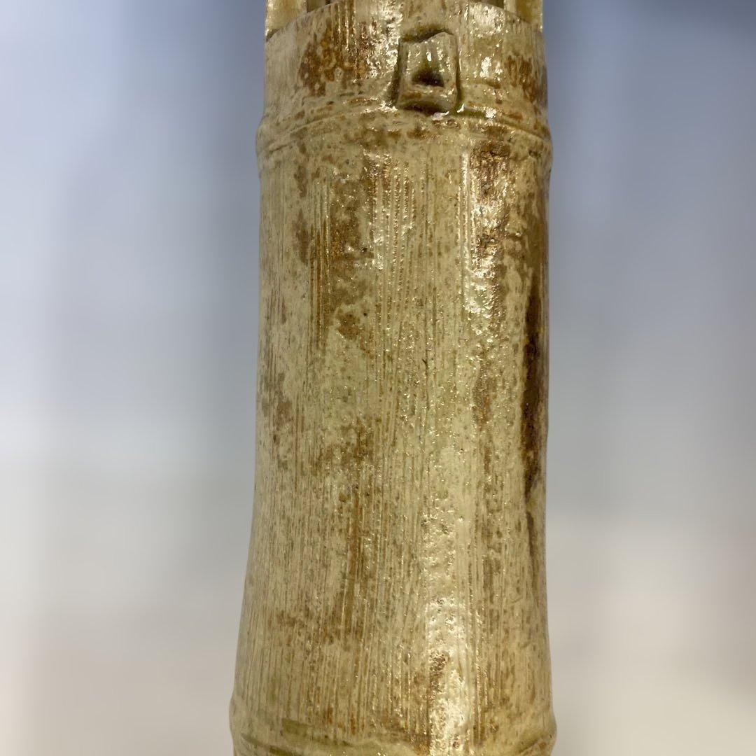 茶道具　掛け花入れ　大萱八坂窯　加藤芳右衛門作　共箱