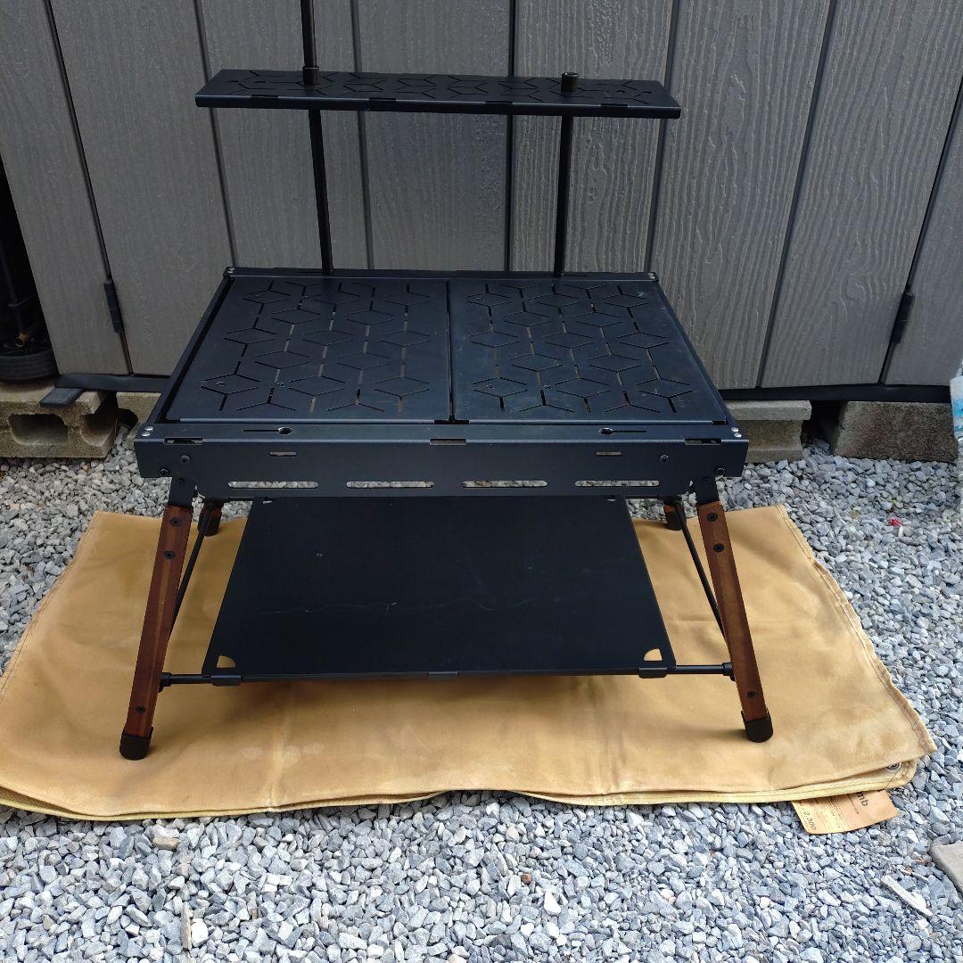 折りたたみ式アウトドアテーブル 黒