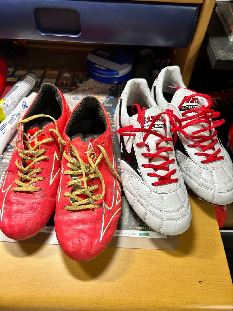 モレリア2JAPAN24センチ、ミズノアルファエリート23センチ