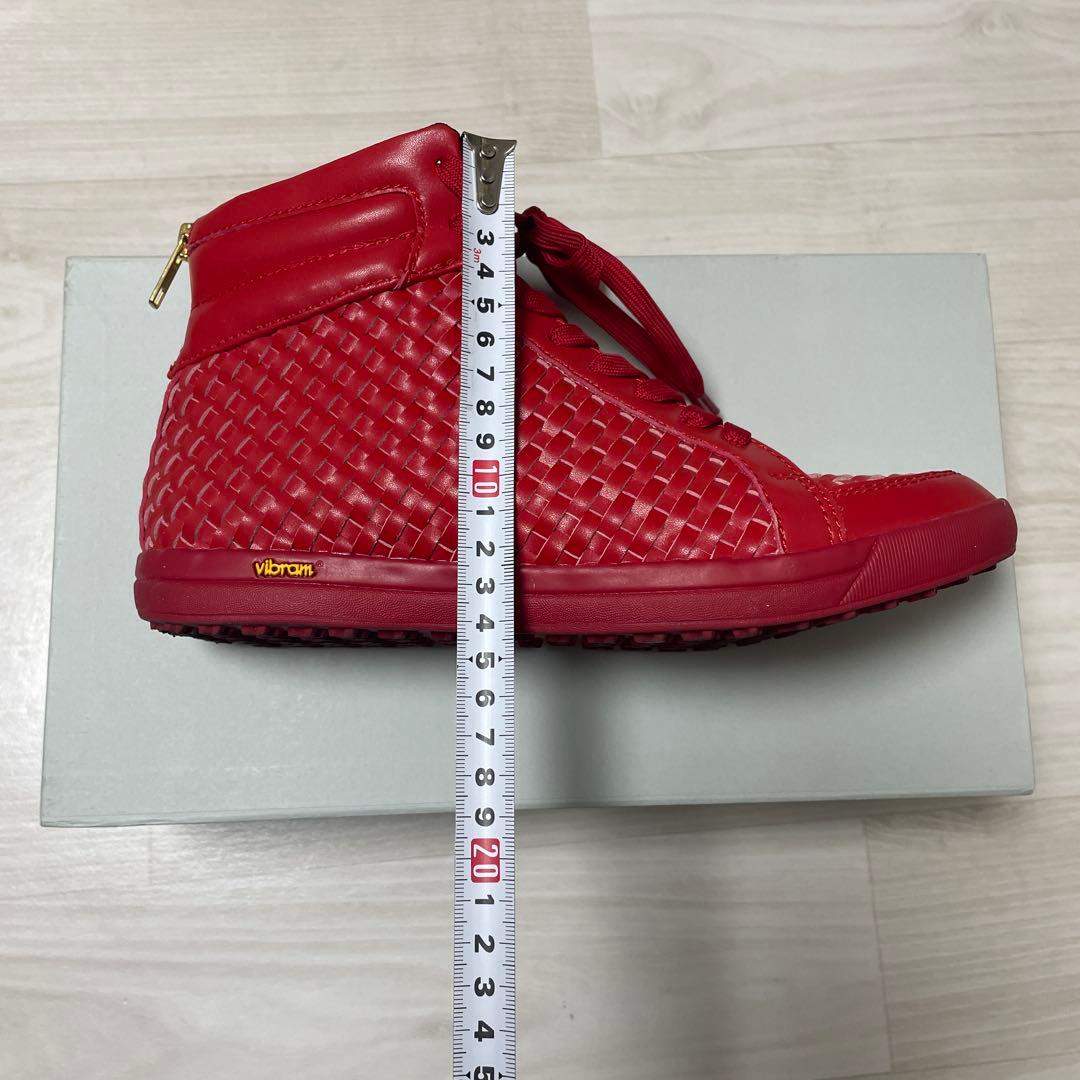 Heal Creek ヒールクリーク レッド ハイカットスニーカー 35