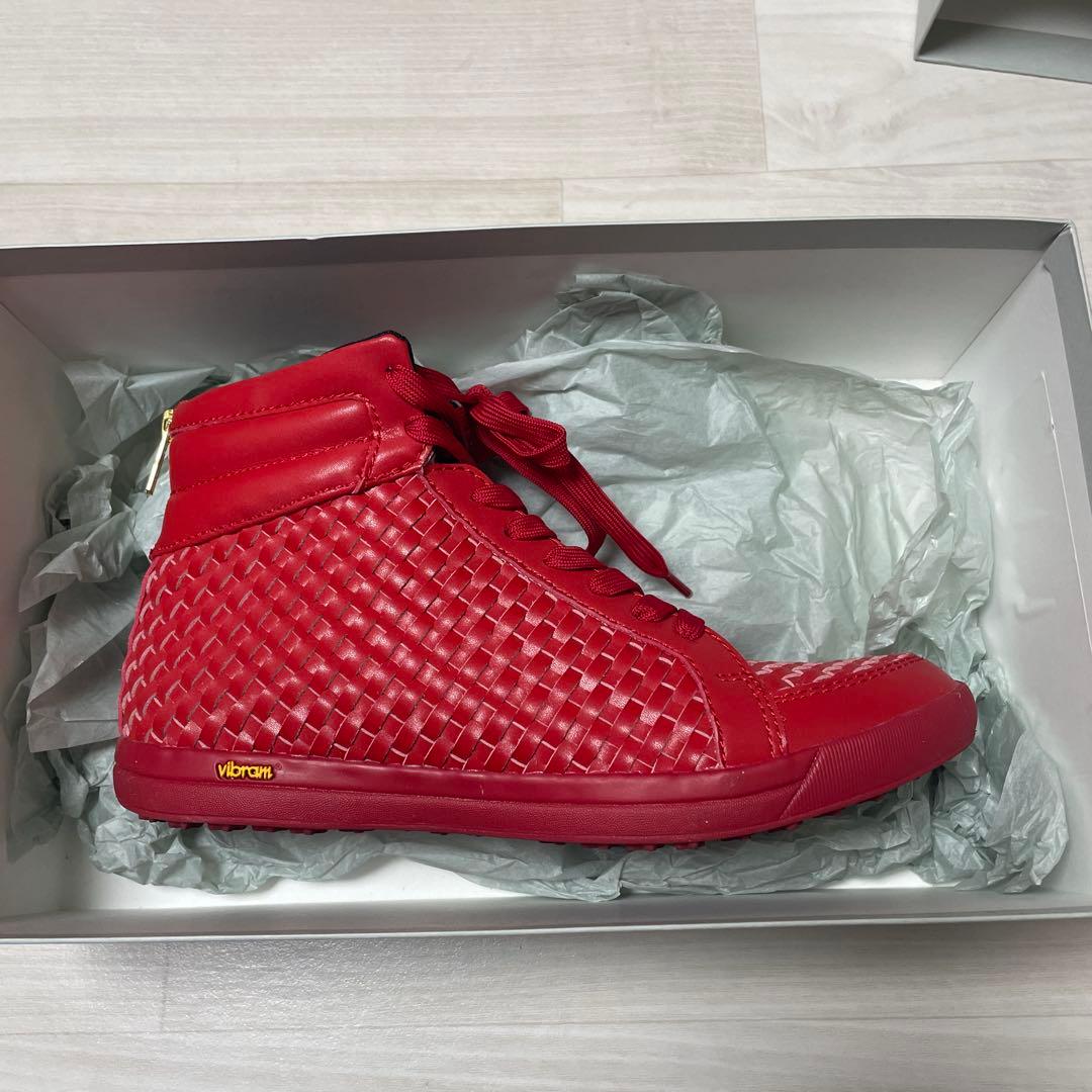 Heal Creek ヒールクリーク レッド ハイカットスニーカー 35