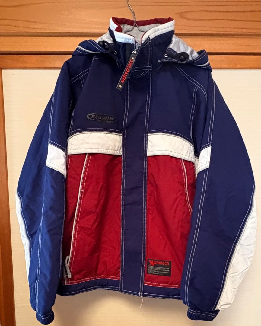 スキーウェア3点セット上下セット ネイビー赤