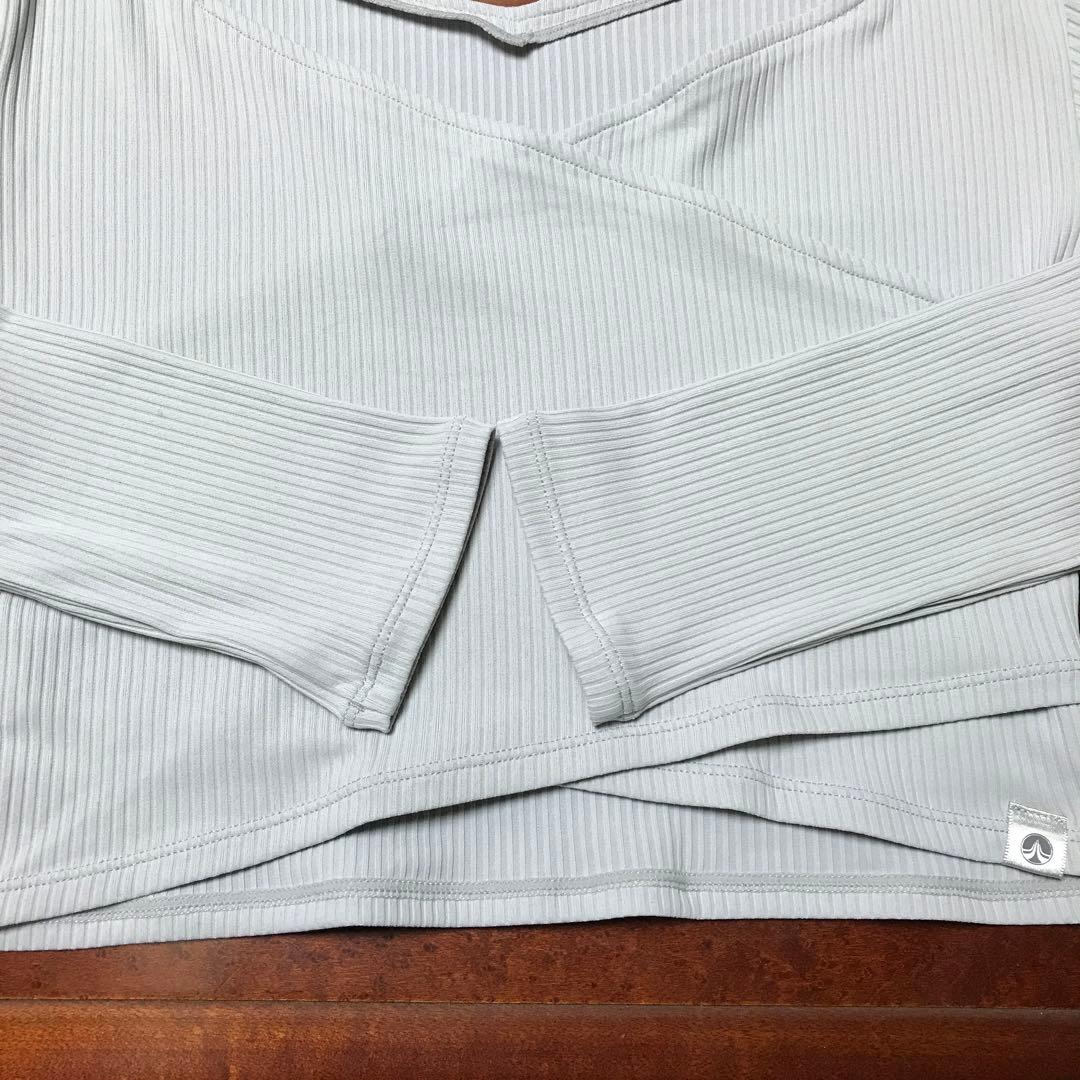 LAVAリントスルSUKALAブラトップ付きリブカシュクールトップス