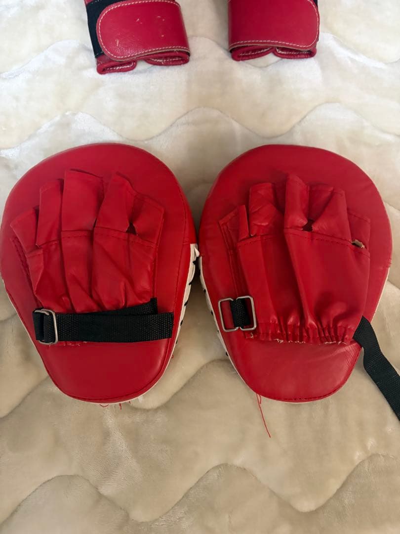 Winning ボクシンググローブ 8oz パンチングミット 赤