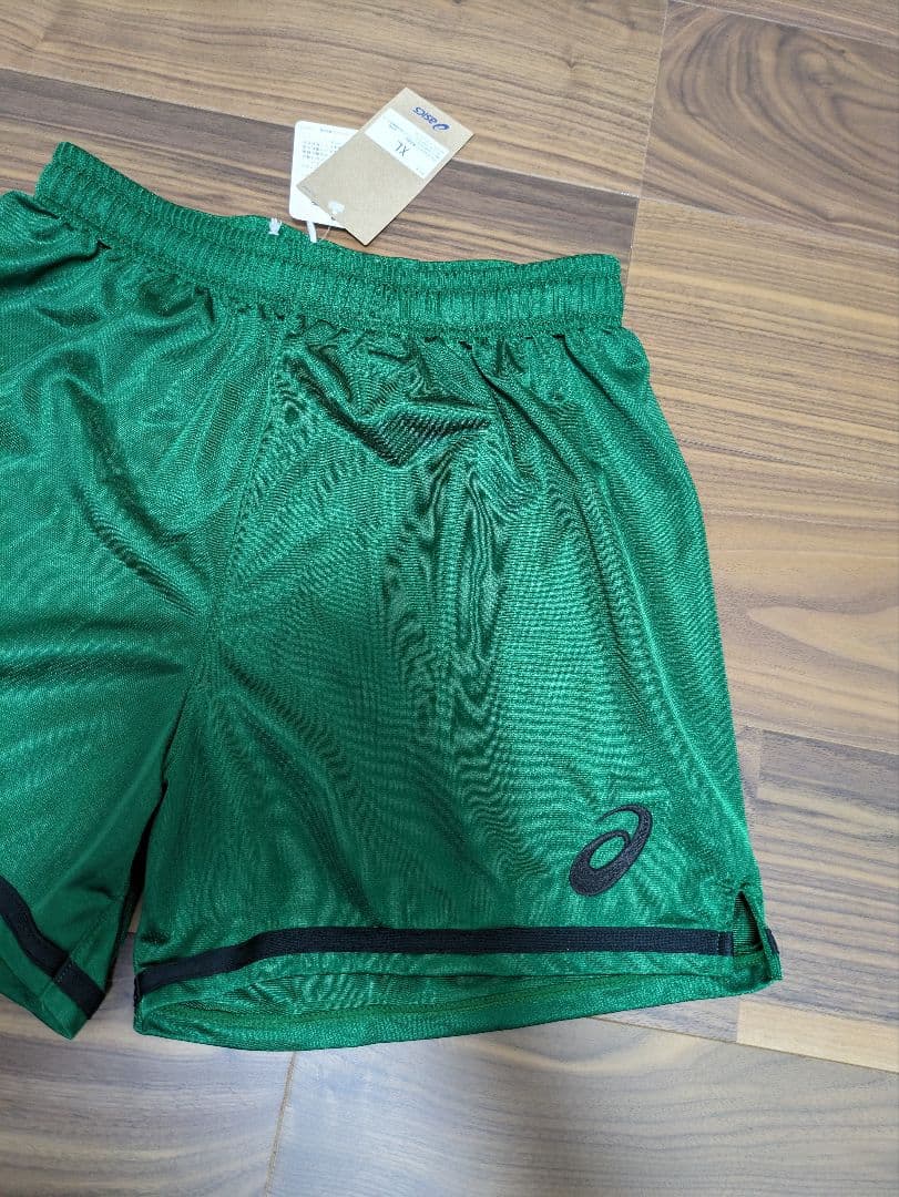 ★グリーン　ASICS　アシックス　バレーボール　ゲームパンツ　パンツ　国体