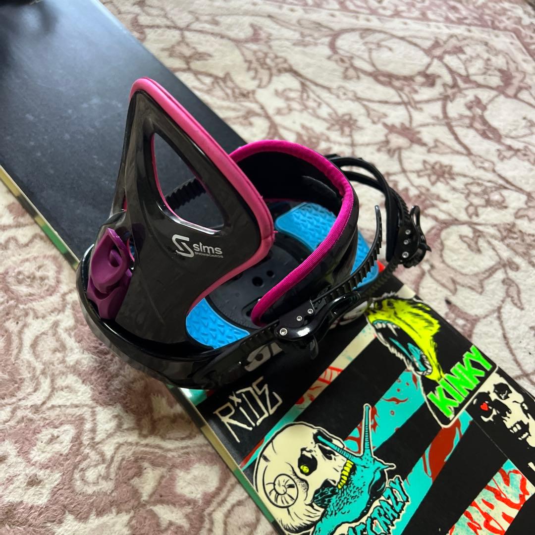 良品 RIDE KINK 152cm バイン付 スノーボードセット グラトリ