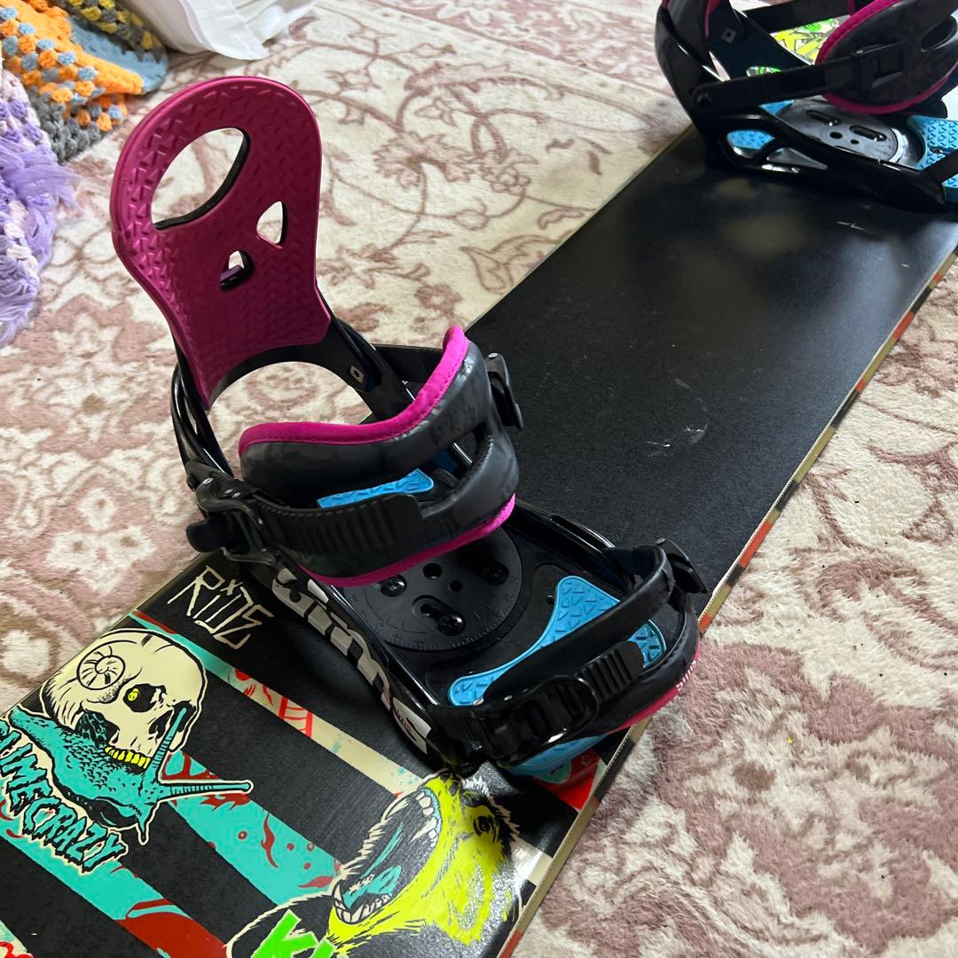 良品 RIDE KINK 152cm バイン付 スノーボードセット グラトリ