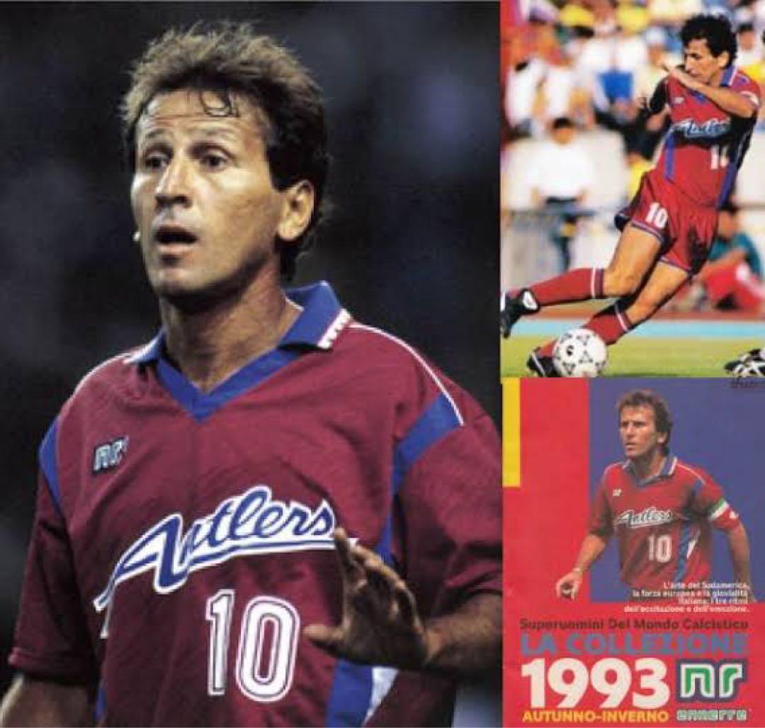 J発足前 ジーコ 鹿島アントラーズ 背番号10 ユニフォーム 92-93 カップ