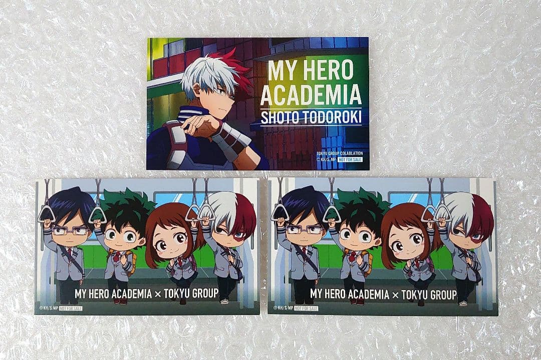 ヒロアカ　渋谷　東急コラボ　轟焦凍　缶バッジ　レア　特典　カード　ミニキャラ