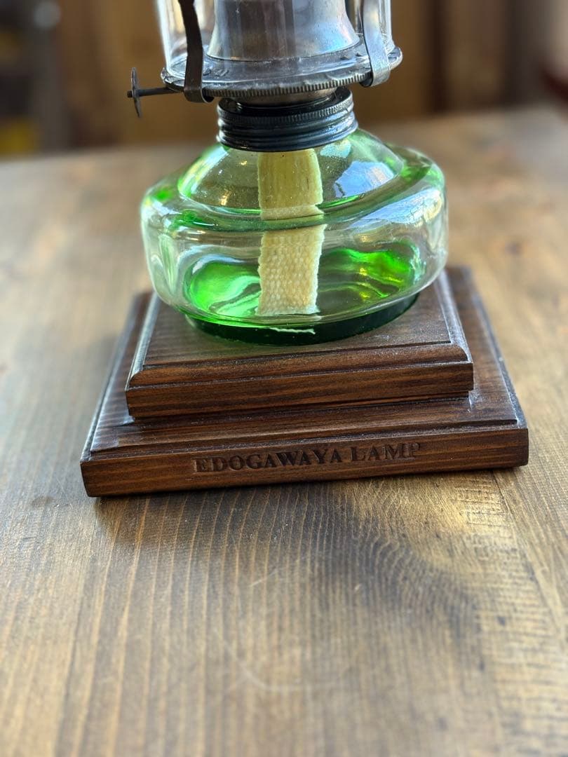 EDOGAWAYA オイルランタン グリーンガラス　江戸川屋