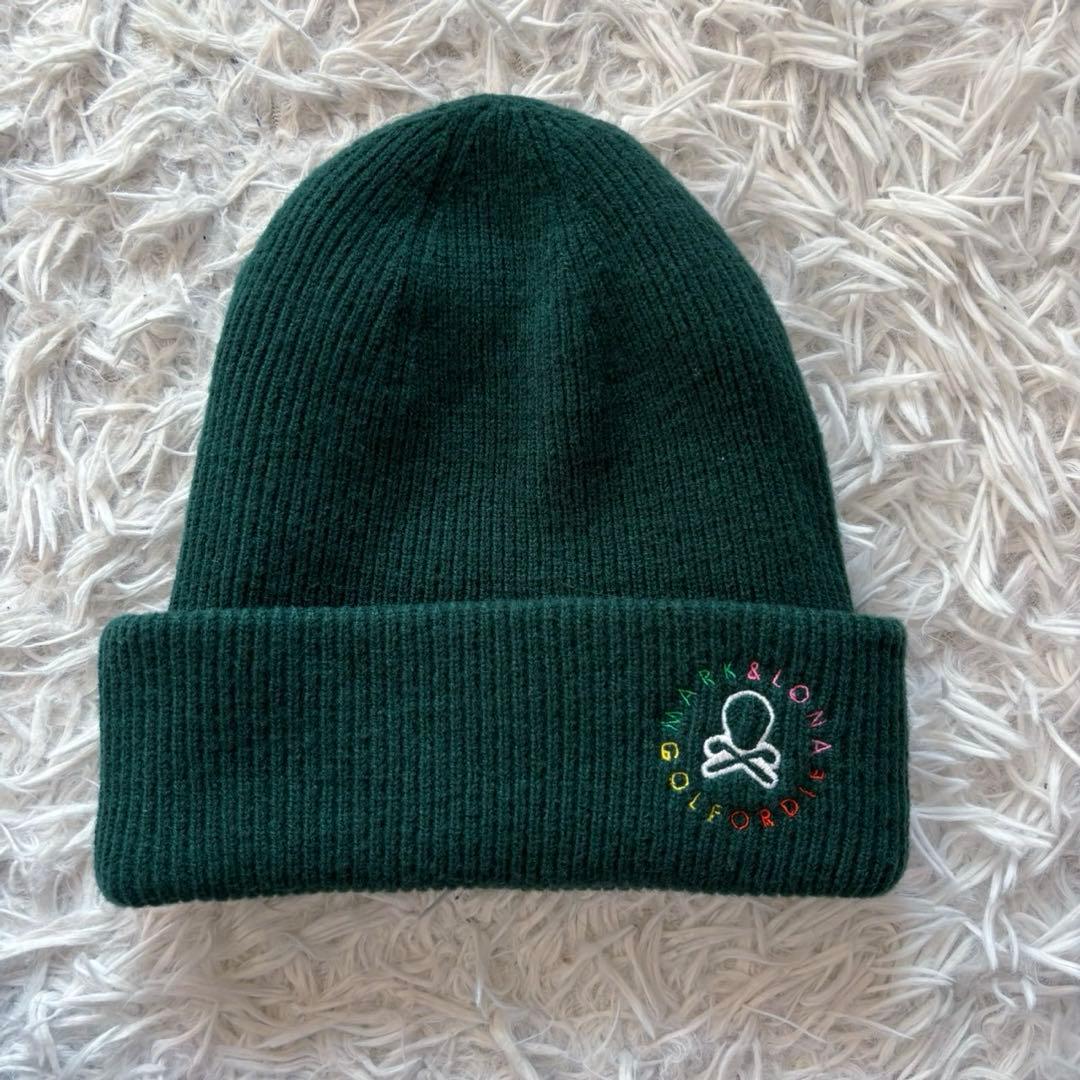 MARK&LONA ニット帽 ビーニ 緑 ゴルフウェア グリーン