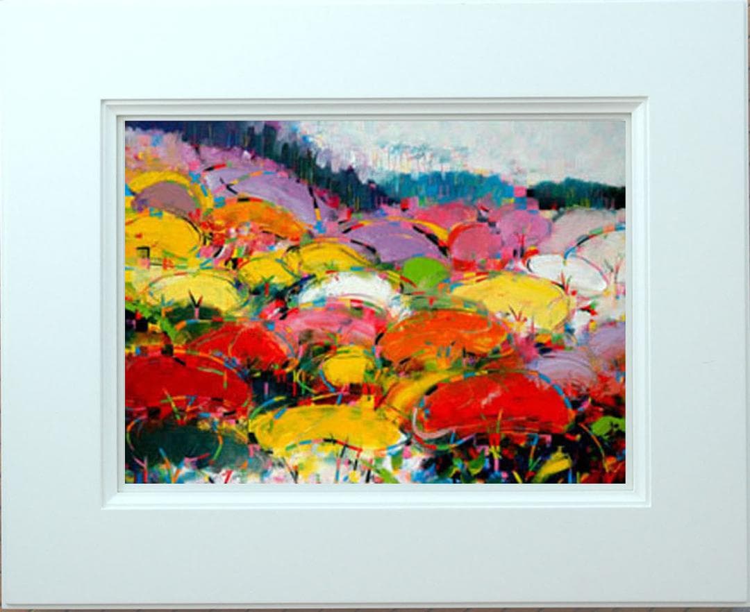 油絵 菅家令子 絵 絵画 インテリア uF6-081711 風景 秋の紅葉