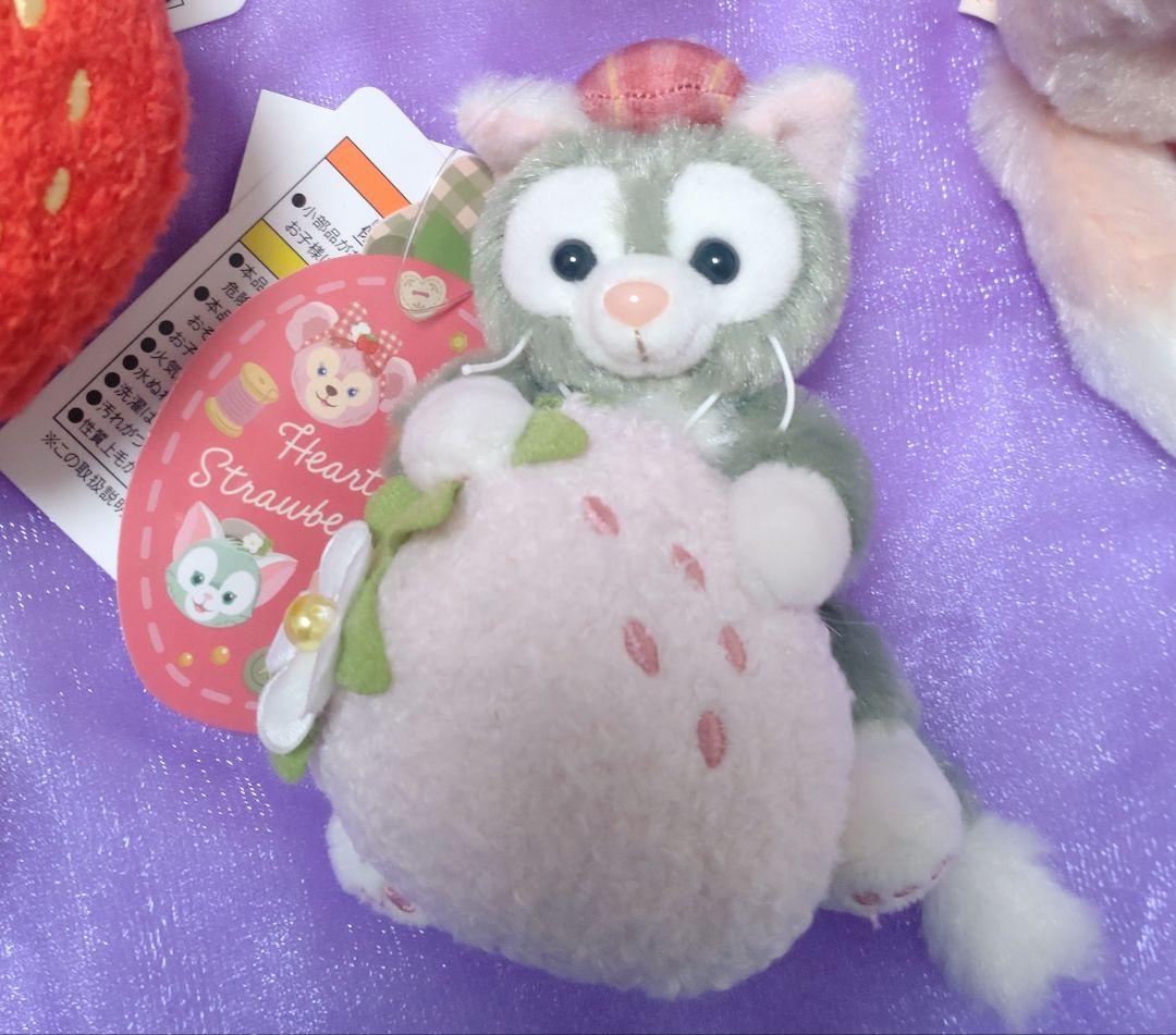 ダッフィー☆ハートフェルトストロベリーギフト☆ぬいぐるみ7点セット☆新品タグ付き