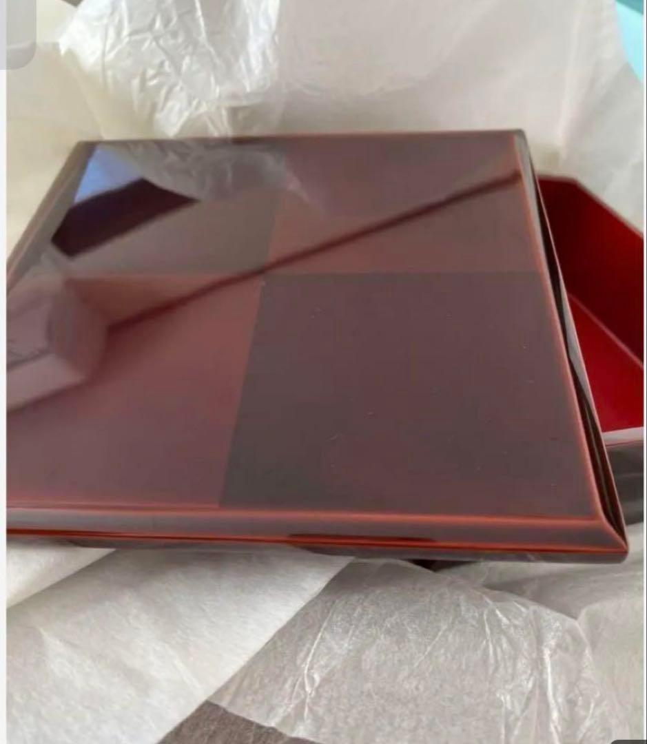 漆器製 赤黒 重箱