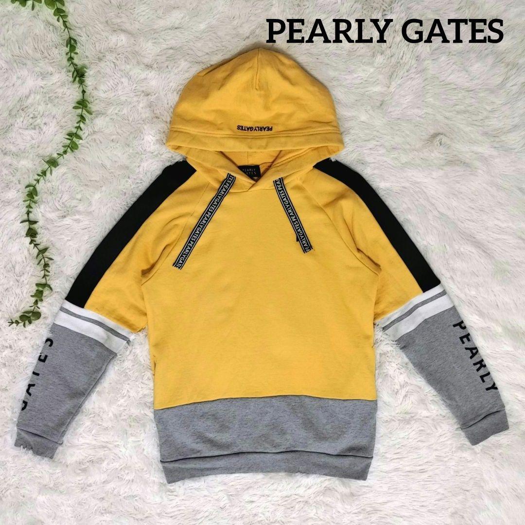【パーリーゲイツ】フード付パーカー サイズ4 イエロー