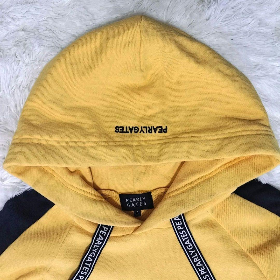 【パーリーゲイツ】フード付パーカー サイズ4 イエロー
