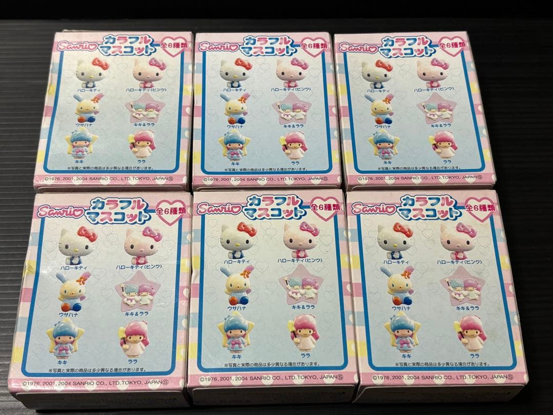 サンリオ　キティ　ウサハナ　キキララ　カラフル　マスコット　フィギュア　全6種