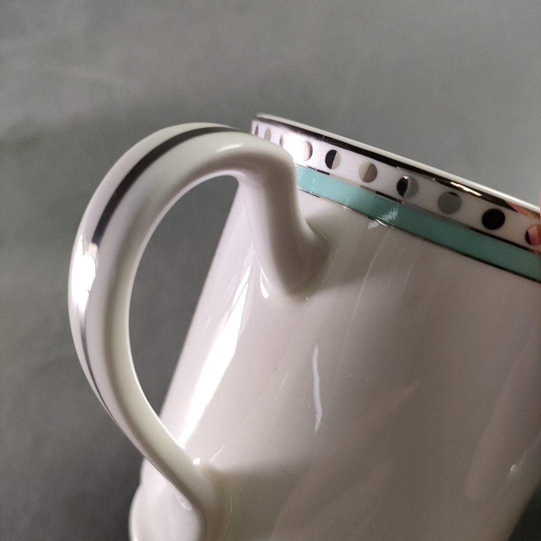 A900-3/TIFFANY＆Co./プラチナ ブルーバンド ペアマグカップ/