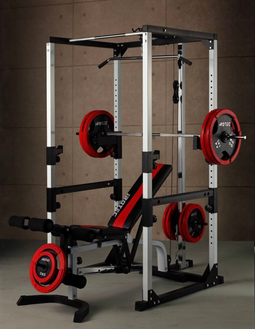 IRONTEC バーベルラック 多機能トレーニングラック