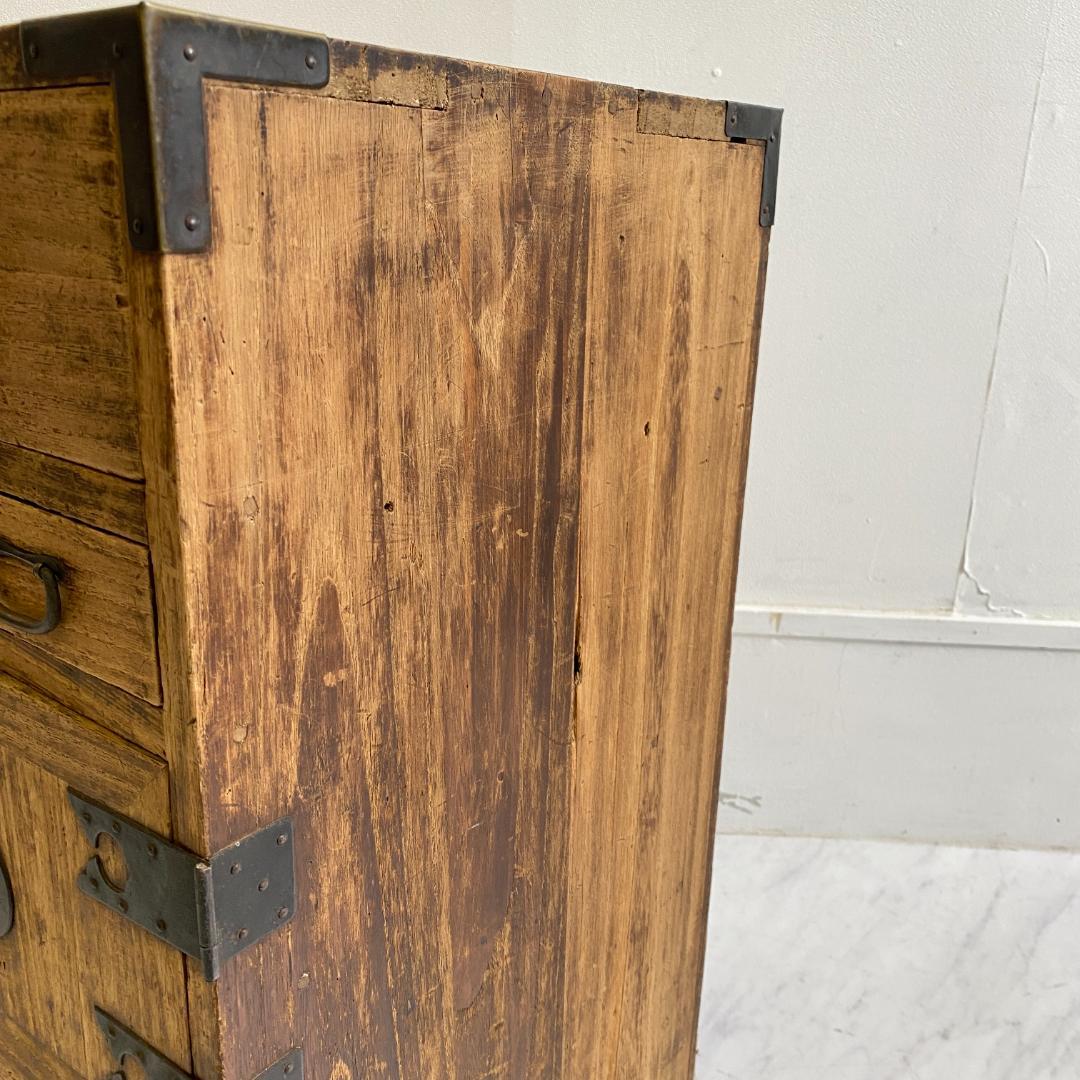 アンティーク 箪笥 小タンス 小引き出し 桐 金具 古道具