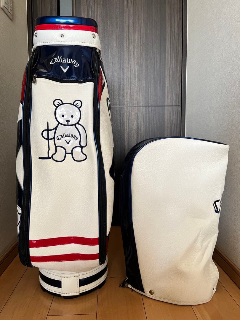 希少　良品キャロウェイ ベア カート型キャディバッグ 星柄 限定モデル レザー調