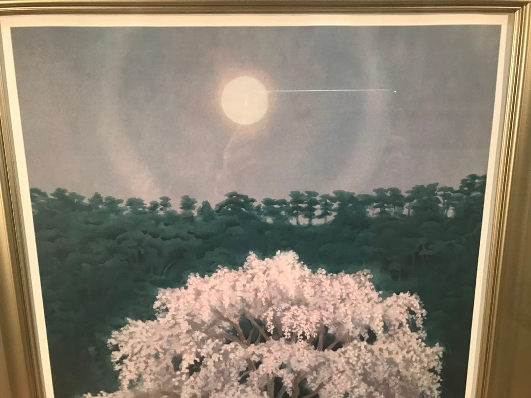 東山魁夷　「花明り」　新復刻画　落款・エディション・作品証明シール有り