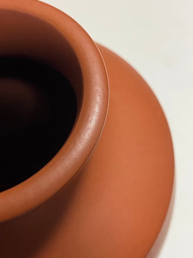 花生　花瓶　朱泥　常滑焼　都築陶元