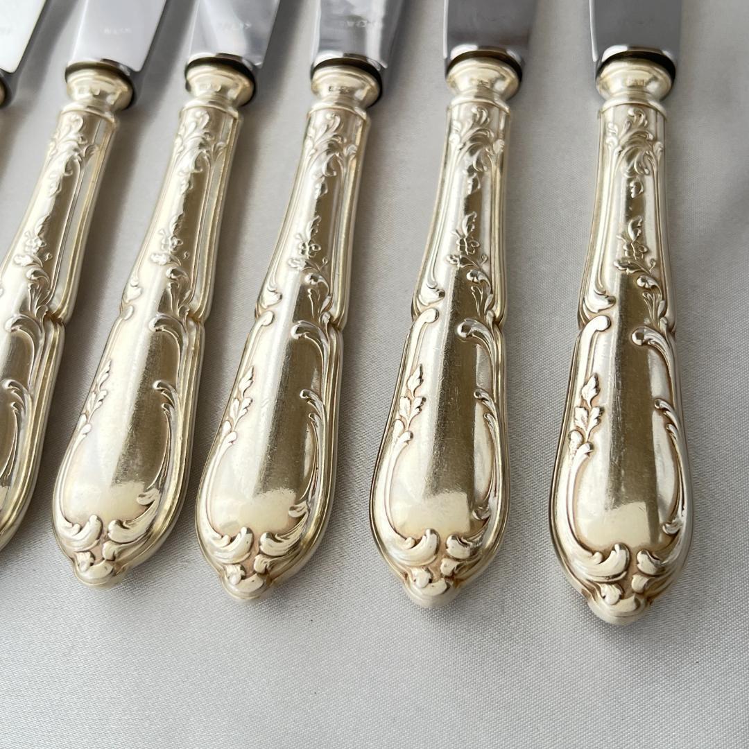 【仏蘭西】 Louis XV デザートナイフ 6本【シルバープレート】