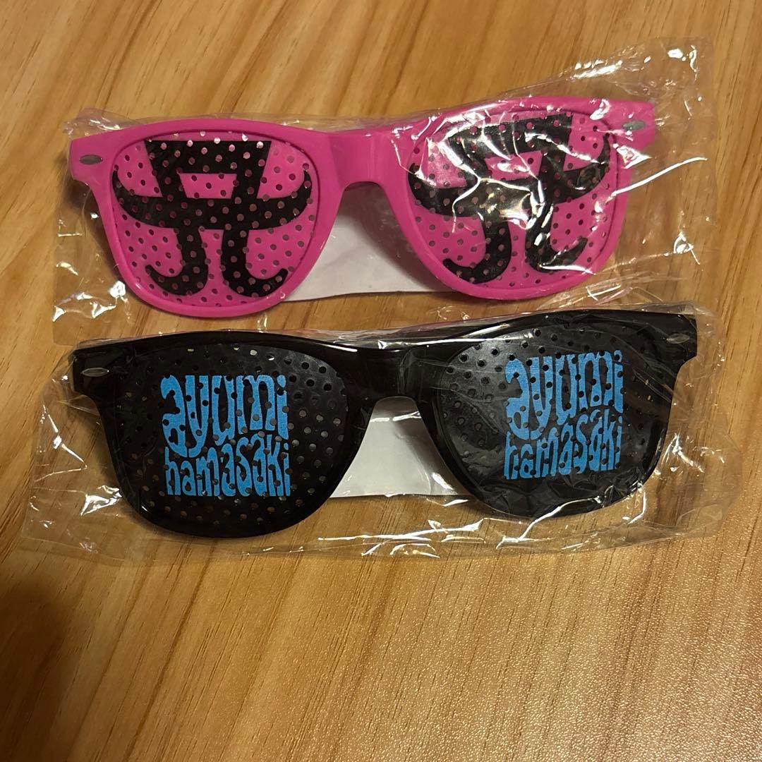 浜崎あゆみ ピンホールメガネ BLACK PINK 匿名発送