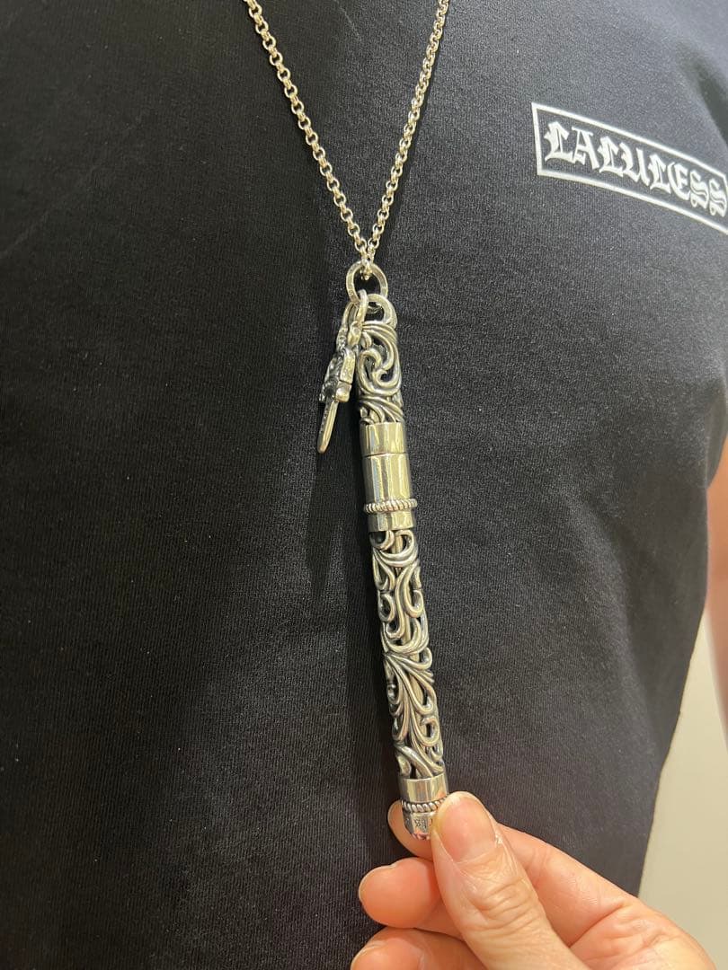 S925刻印有：重厚シルバーペンダントとしても使えるペン　SZB006