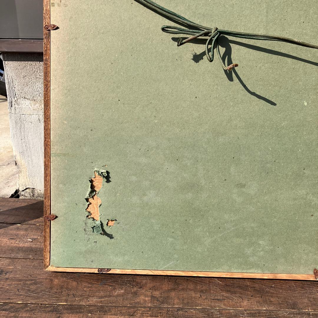 昭和レトロ 複製名画 バッハ グラジオラス 静物画 額装 アートサプライ